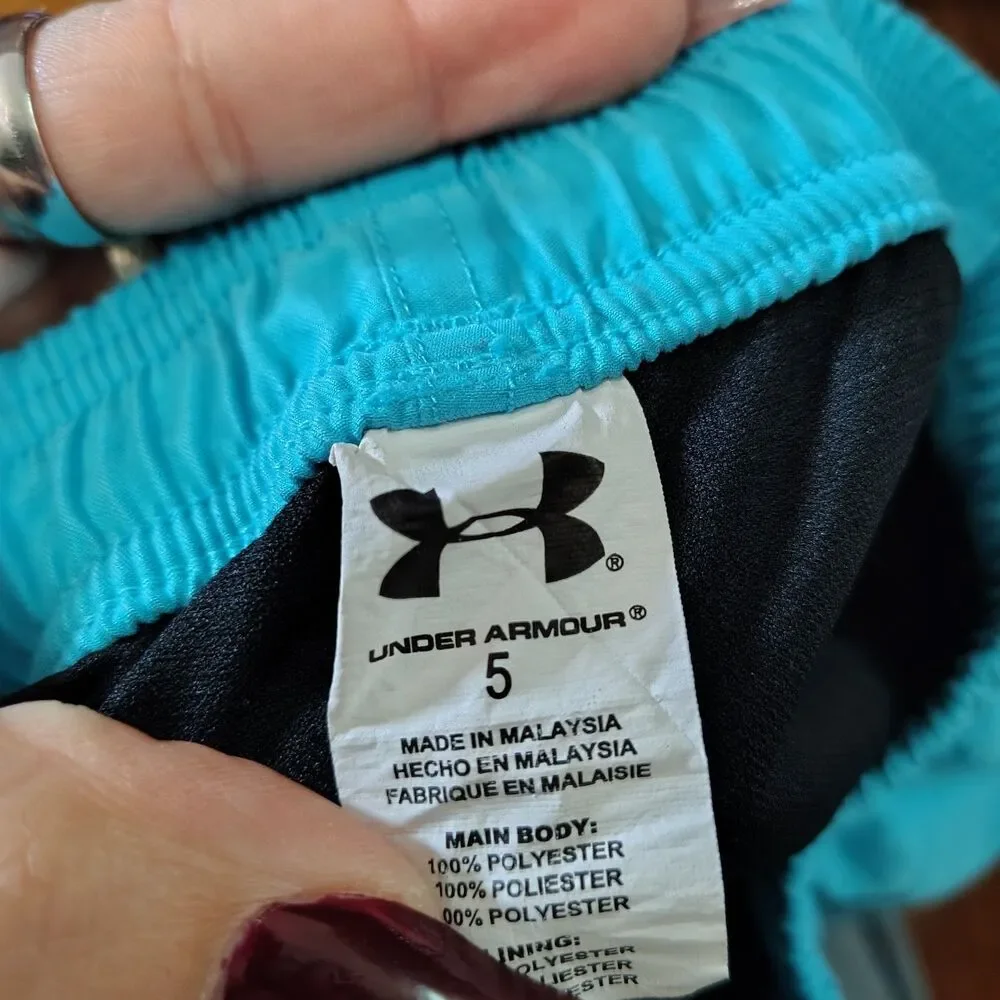 Under Armour Boys Light Blue Swimming Trunks Sz 5/T510